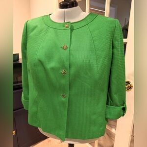 Tahari Kelly Green Elegant Green Women's Jacket 22w plus